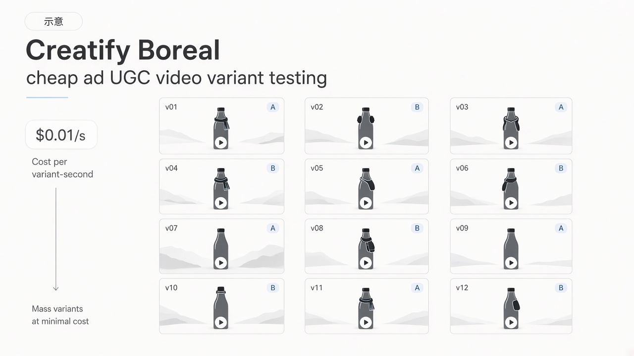 Creatify Boreal · 变体试投